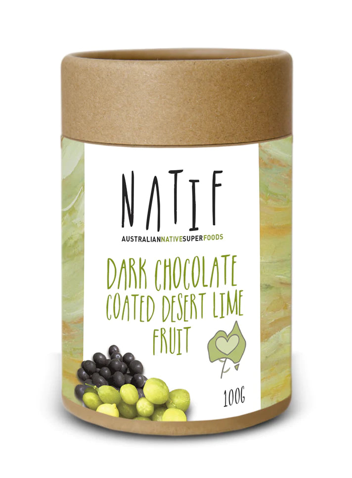 DARK CHOCOLATE COATED DESERT LIME FRUIT 100g