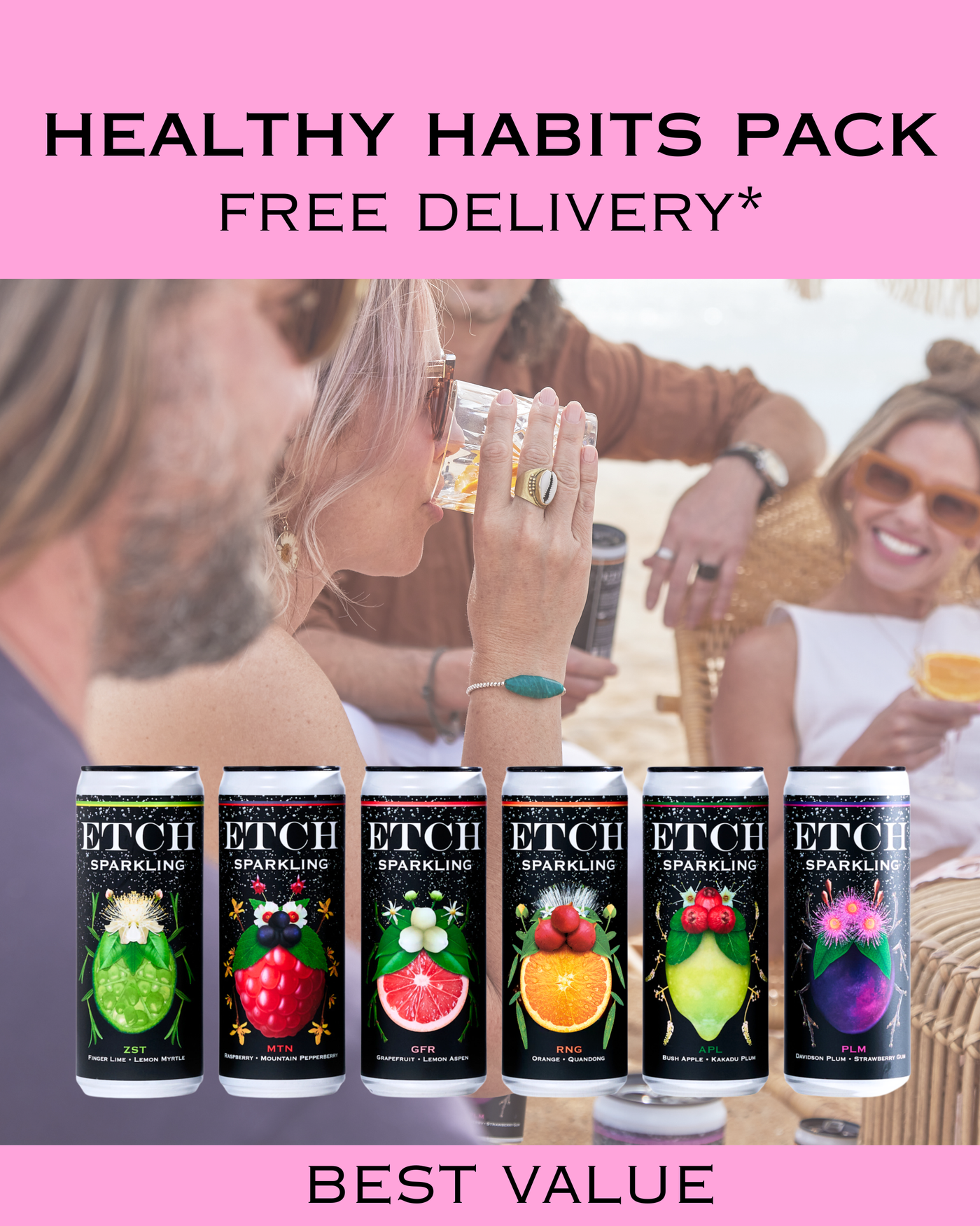 Healthy Habits Pack (30 cans) ETCH Sparkling Healthy Habits Pack (30 cans) ETCH Sparkling